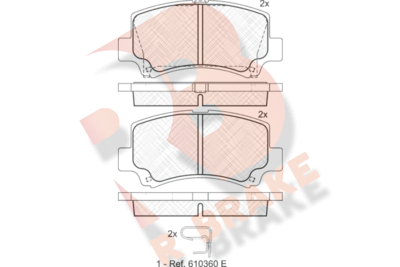 RB1589 R BRAKE Комплект тормозных колодок, дисковый тормоз