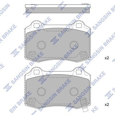 SP1587 Hi-Q Комплект тормозных колодок, дисковый тормоз