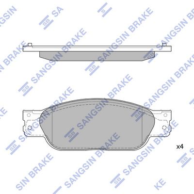 SP4061 Hi-Q Комплект тормозных колодок, дисковый тормоз