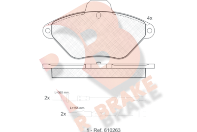 RB0921 R BRAKE Комплект тормозных колодок, дисковый тормоз