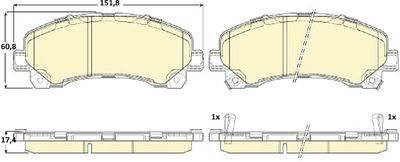 6135455 GIRLING Комплект тормозных колодок, дисковый тормоз