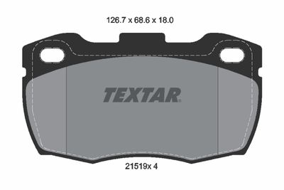 2151901 TEXTAR Комплект тормозных колодок, дисковый тормоз