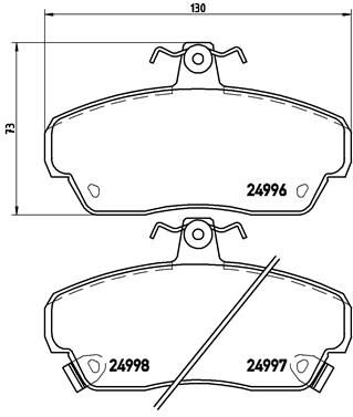 P52020 BREMBO Комплект тормозных колодок, дисковый тормоз