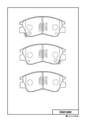 D6018M MK Kashiyama Комплект тормозных колодок, дисковый тормоз