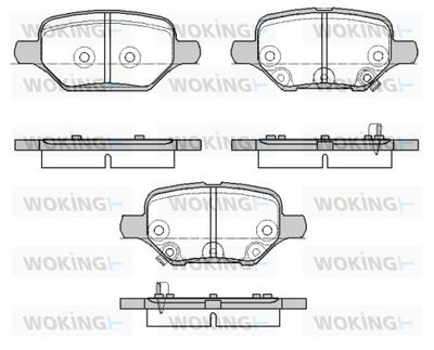 P1910302 WOKING Комплект тормозных колодок, дисковый тормоз
