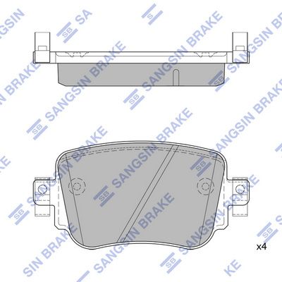 SP1900 Hi-Q Комплект тормозных колодок, дисковый тормоз