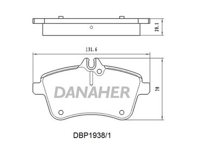 DBP19381 DANAHER Комплект тормозных колодок, дисковый тормоз