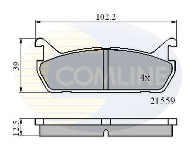 CBP0875 COMLINE Комплект тормозных колодок, дисковый тормоз
