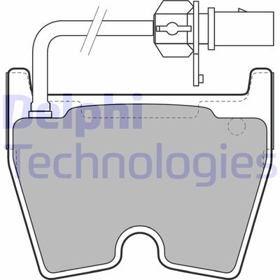 LP2089 DELPHI Комплект тормозных колодок, дисковый тормоз