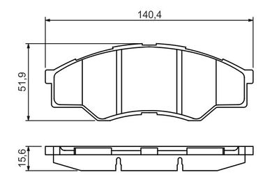 0986494425 BOSCH Комплект тормозных колодок, дисковый тормоз