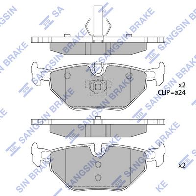 SP2162 Hi-Q Комплект тормозных колодок, дисковый тормоз