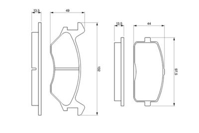 0986466051 BOSCH Комплект тормозных колодок, дисковый тормоз