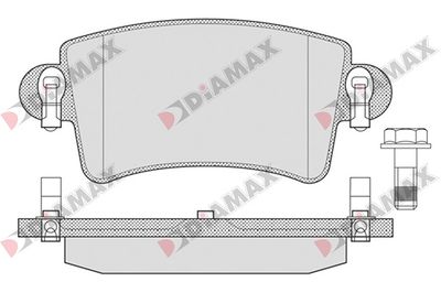 N09020 DIAMAX Комплект тормозных колодок, дисковый тормоз