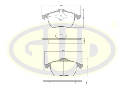 GBP880158 G.U.D. Комплект тормозных колодок, дисковый тормоз