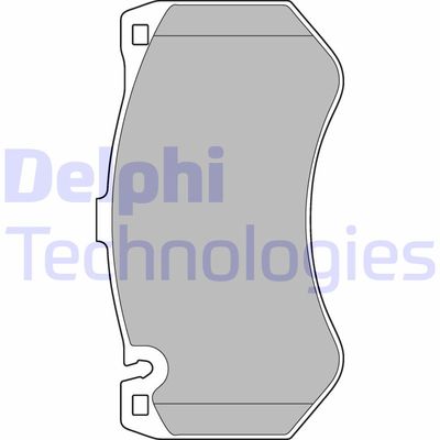 LP2290 DELPHI Комплект тормозных колодок, дисковый тормоз