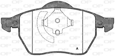 BPA039020 OPEN PARTS Комплект тормозных колодок, дисковый тормоз