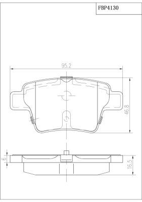 FBP4130 FI.BA Комплект тормозных колодок, дисковый тормоз