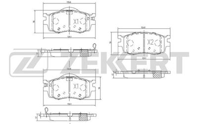BS1776 ZEKKERT Комплект тормозных колодок, дисковый тормоз