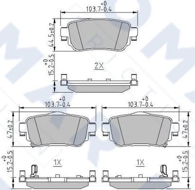 FO266281 FOMAR Friction Комплект тормозных колодок, дисковый тормоз
