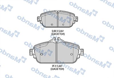 MBF015293 MANDO Комплект тормозных колодок, дисковый тормоз