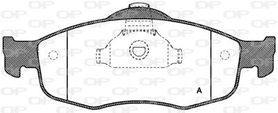 BPA043200 OPEN PARTS Комплект тормозных колодок, дисковый тормоз