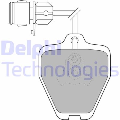 LP1463 DELPHI Комплект тормозных колодок, дисковый тормоз