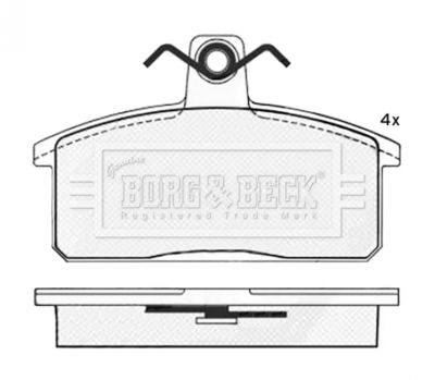 BBP2545 BORG & BECK Комплект тормозных колодок, дисковый тормоз