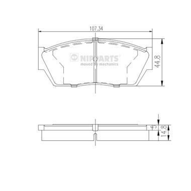 J3604013 NIPPARTS Комплект тормозных колодок, дисковый тормоз