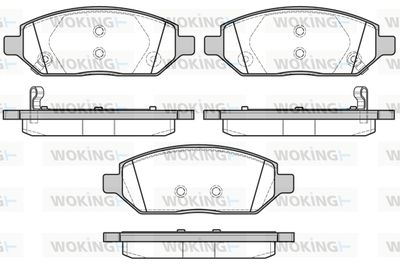 P1774302 WOKING Комплект тормозных колодок, дисковый тормоз