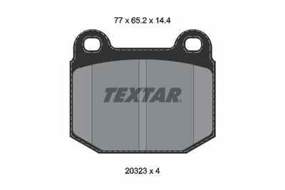 2032306 TEXTAR Комплект тормозных колодок, дисковый тормоз