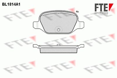 BL1814A1 FTE Комплект тормозных колодок, дисковый тормоз