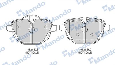 MBF015266 MANDO Комплект тормозных колодок, дисковый тормоз