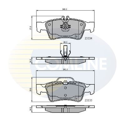 CBP01118 COMLINE Комплект тормозных колодок, дисковый тормоз