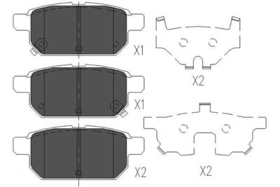 KBP8526 KAVO PARTS Комплект тормозных колодок, дисковый тормоз