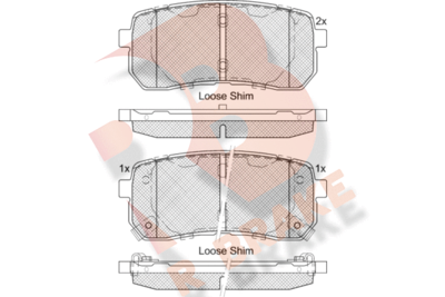 RB1839233 R BRAKE Комплект тормозных колодок, дисковый тормоз