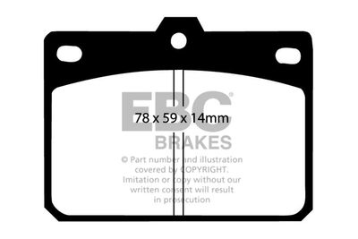 DP196 EBC Brakes Комплект тормозных колодок, дисковый тормоз