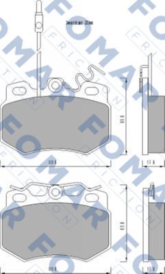 FO474481 FOMAR Friction Комплект тормозных колодок, дисковый тормоз