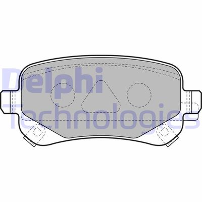 LP2174 DELPHI Комплект тормозных колодок, дисковый тормоз