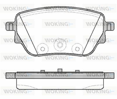 P1938300 WOKING Комплект тормозных колодок, дисковый тормоз