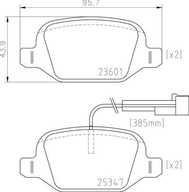 P23181 BREMBO Комплект тормозных колодок, дисковый тормоз