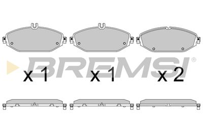 BP3641 BREMSI Комплект тормозных колодок, дисковый тормоз