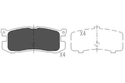 KBP4537 KAVO PARTS Комплект тормозных колодок, дисковый тормоз