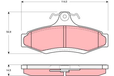 GDB3172 TRW Комплект тормозных колодок, дисковый тормоз