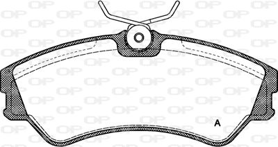 BPA038300 OPEN PARTS Комплект тормозных колодок, дисковый тормоз