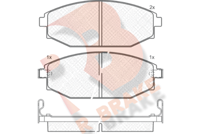 RB1272 R BRAKE Комплект тормозных колодок, дисковый тормоз