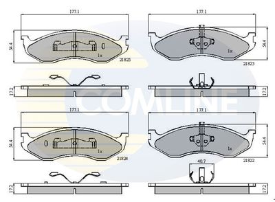 CBP0845 COMLINE Комплект тормозных колодок, дисковый тормоз
