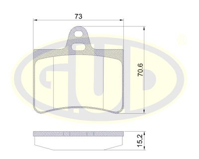GBP880164 G.U.D. Комплект тормозных колодок, дисковый тормоз