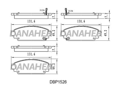 DBP1526 DANAHER Комплект тормозных колодок, дисковый тормоз
