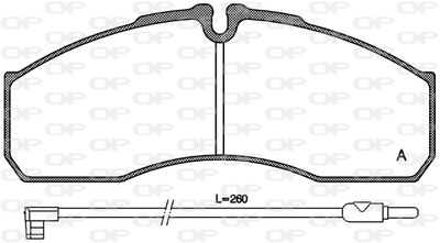 BPA065112 OPEN PARTS Комплект тормозных колодок, дисковый тормоз