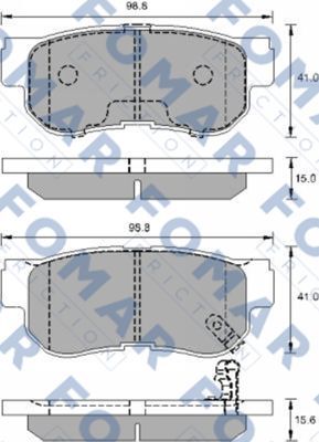 FO931781 FOMAR Friction Комплект тормозных колодок, дисковый тормоз